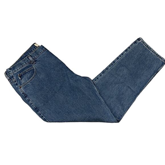 LL Bean Men's Natural Fit Jeans Size 42x32 Straight Leg Mid Rise Stonewashed EUC - Picture 4 of 12